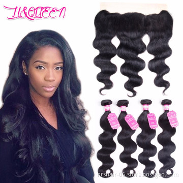 Brazilian water wave hair extensions 13#4 lace closure body wave human hair human hair pieces